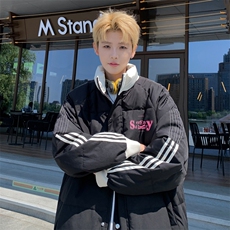 2024冬季新款男士立领撞色棉服情侣棉衣外套MY216特P80，男装棉衣，电商B220