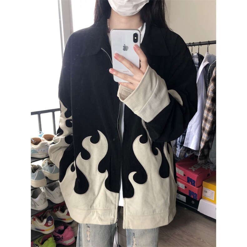 【有货】JK7801LL-特P70火焰灯芯绒外套男高级感美式夹克图片