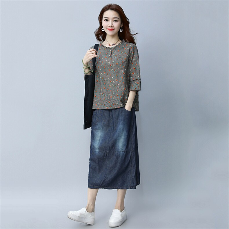 休闲棉麻女夏装2025年新款大码洋气减龄年轻妈妈装时尚,女装T恤,叶笙衣