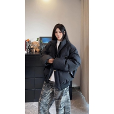 美式满天星立领面包服男女冬季加厚情侣短款外套设计感酒红色棉衣，男装棉衣，星座215-1