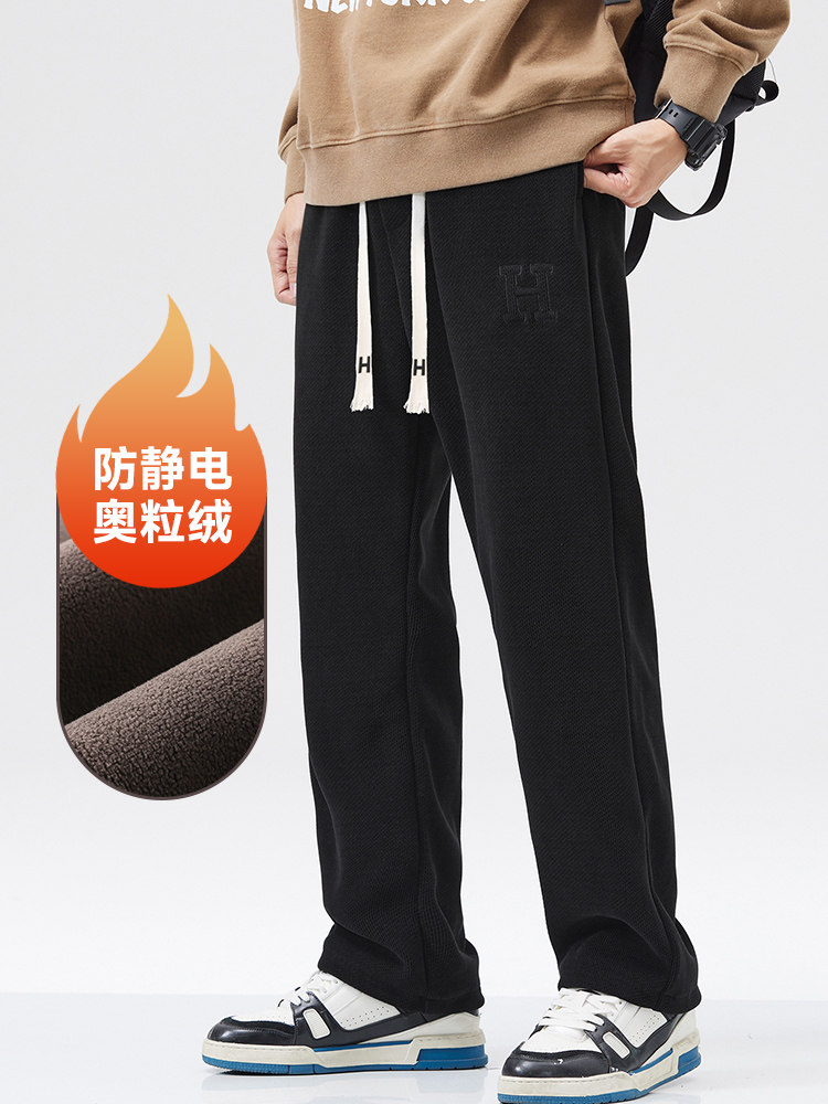 A178-1DY518AP85雪尼尔面料秋冬季加绒美式休闲卫裤,男装休闲裤,电商A178-1