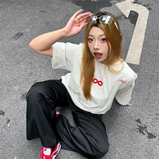 万针全刺绣解构设计260克重磅双纱纯棉高品质美式高街短袖T恤特35，男装T恤，电商A486-1