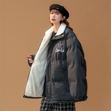 ！2023冬季中性风立领棉衣笑脸潮流百搭棉服外套MY108特P78，男装棉衣，电商B220