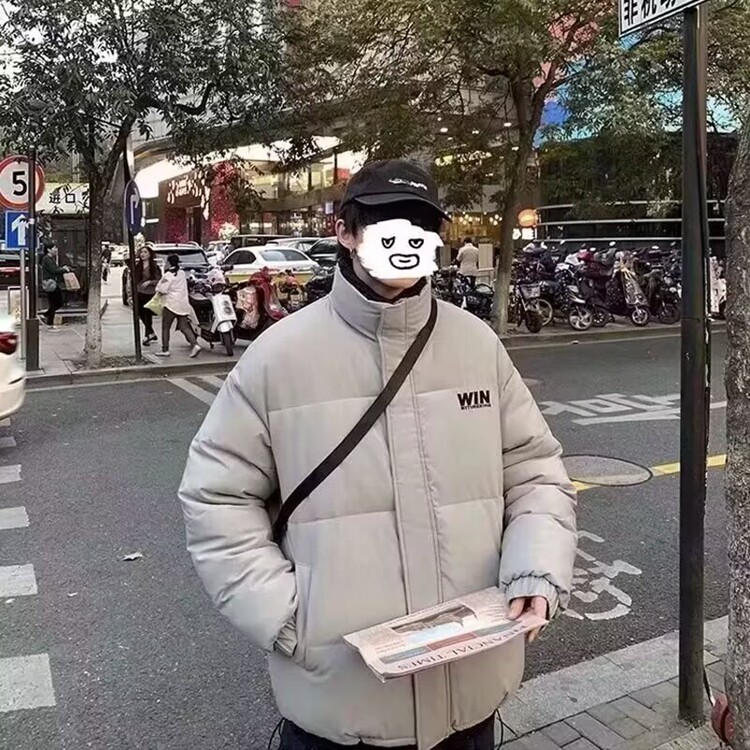 两面穿羊羔绒棉衣外套男潮牌冬季新款保暖棉服情侣款百搭立领棉袄,男装棉衣,星座218-8