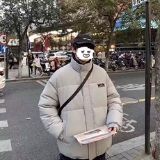 两面穿羊羔绒棉衣外套男潮牌冬季新款保暖棉服情侣款百搭立领棉袄，男装棉衣，星座218-8