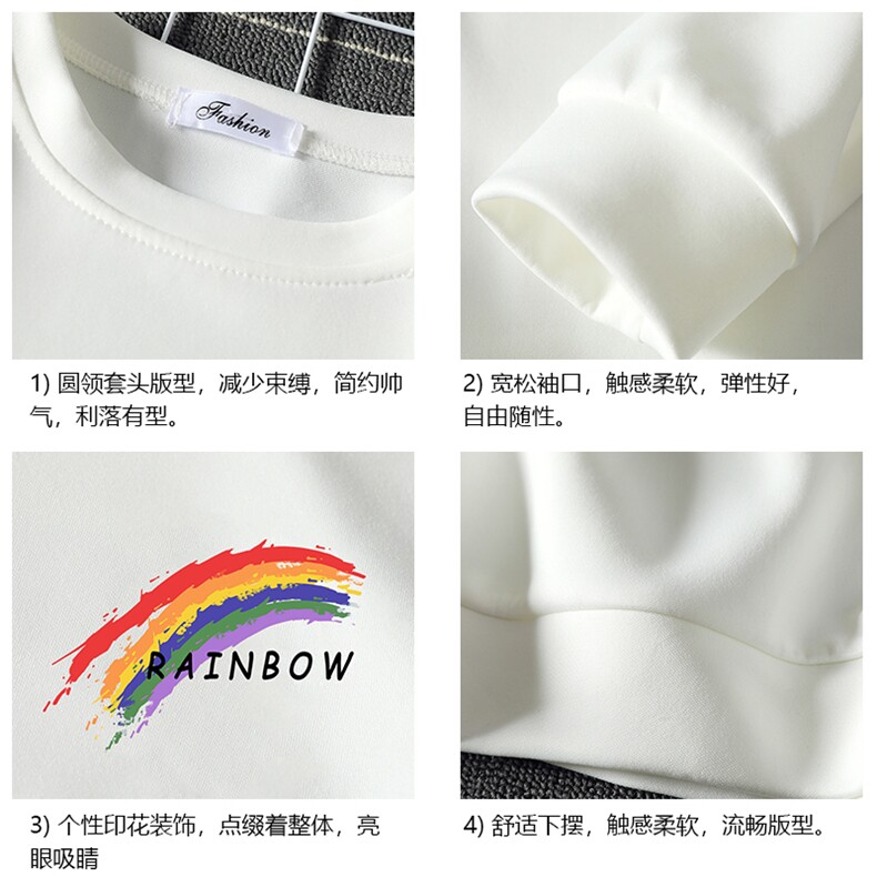 T4064-P25加绒P35简约帅气百搭长袖t恤男大码胖子卫衣薄外套,男装卫衣,电商A040A