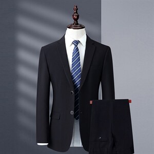 2023秋季新款中老年男装爸爸西服套装商务休闲西服MNSA8801-P290图片