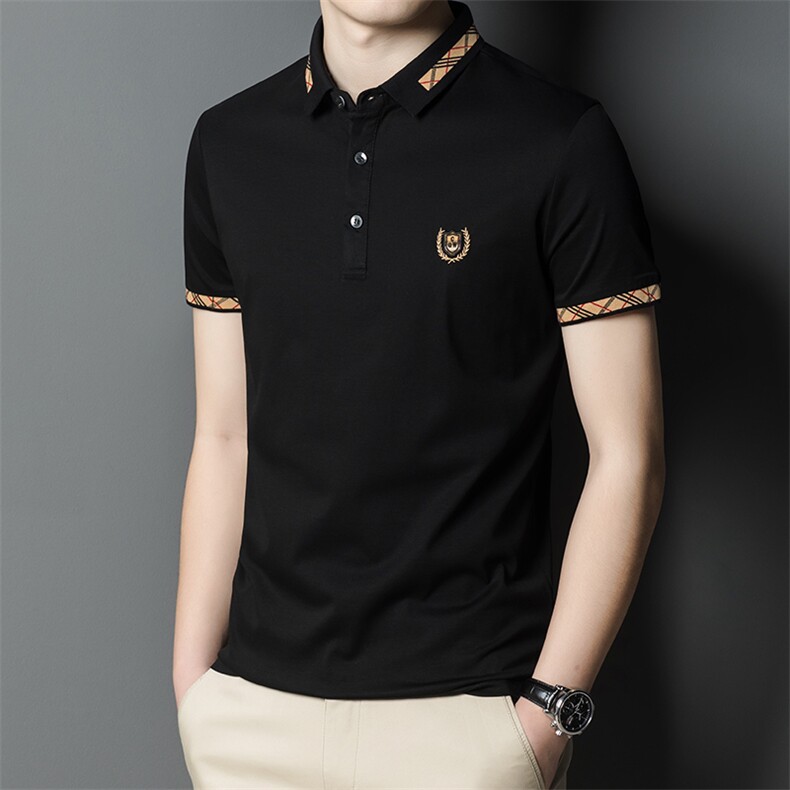 JG1862男式2023年夏季新款百搭T恤男短袖商务休闲体恤男装P49,男装T恤,电商B360