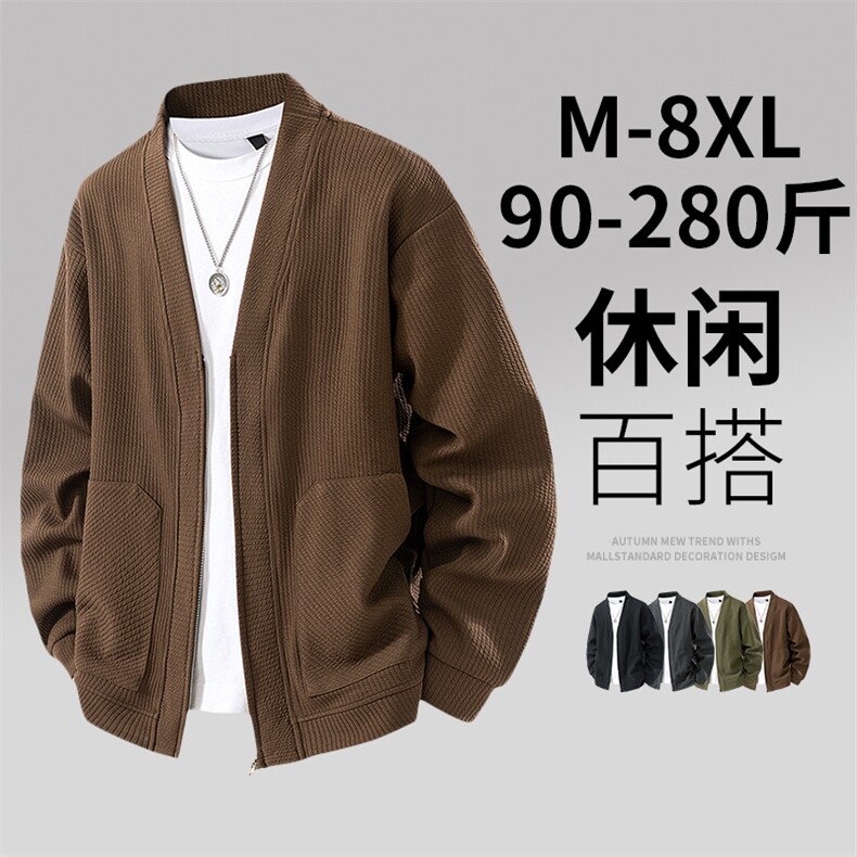 3D大码男士休闲开衫夹克6072-P65控118图片