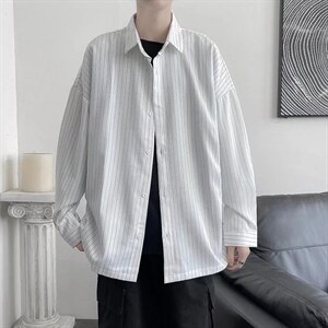 长袖衬衫春款男港风潮流C1888P32,男装衬衫,星座1116-2