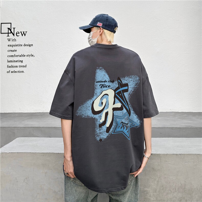 24夏季新款街头潮牌时尚个性印花短袖t恤中性XZ301B-JB4401-p28,男装T恤,星座301B