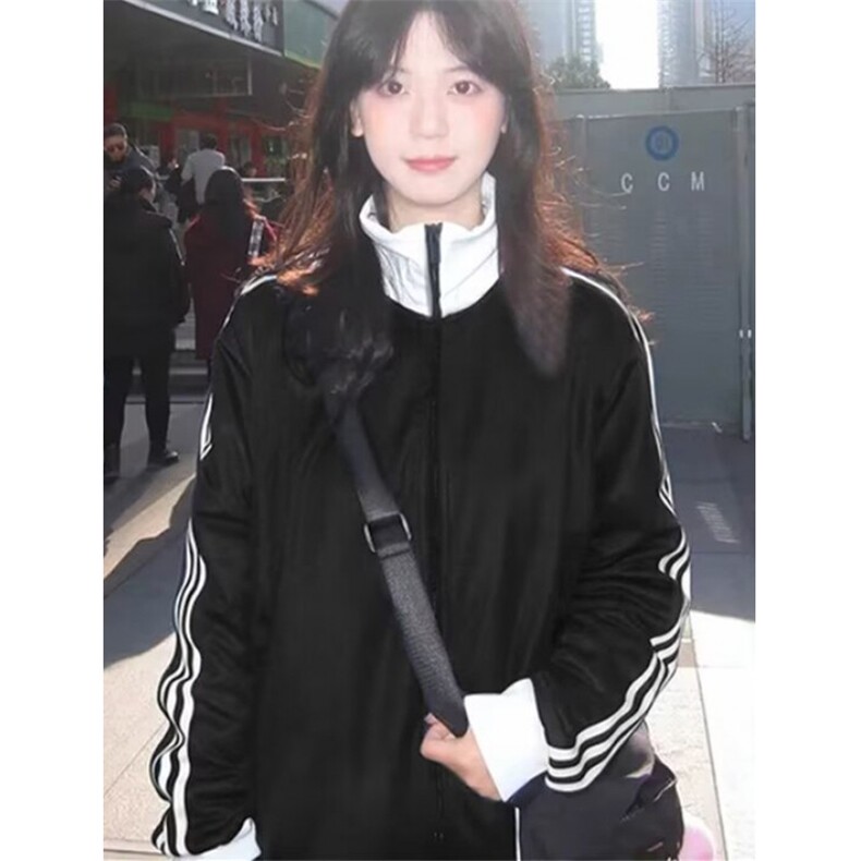 [004]条纹撞色立领夹克男休闲运动棒球服外套上衣A079-J61-P44,男装夹克,电商A079