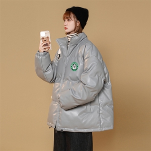 冬季新款PU皮棉服潮流加厚棉衣帅气面包服XZ102A-4-51752-P115图片