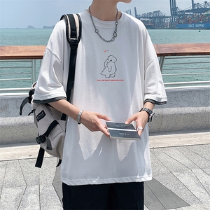 JT55140-P25 假两件短袖t恤男大码胖子半袖体恤半截袖 港风图片