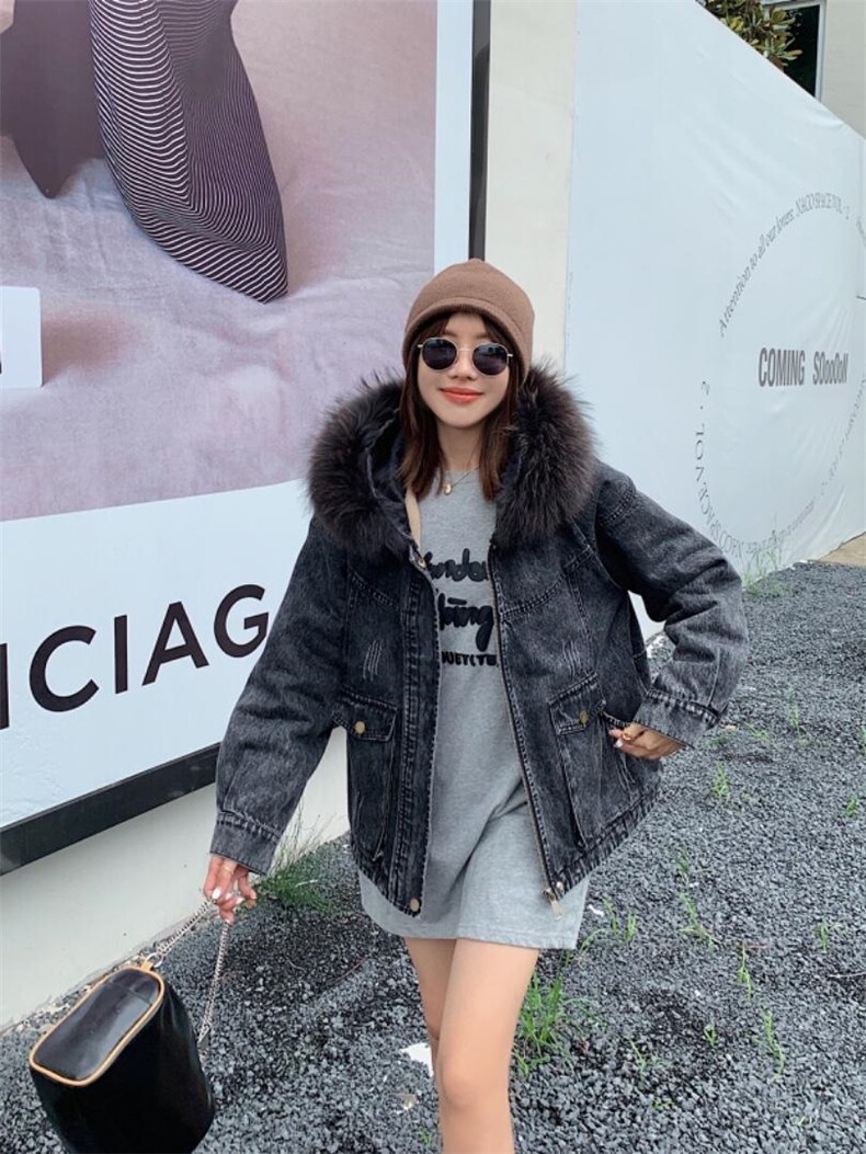 超大毛领牛仔派克服，其它，转角爱尚