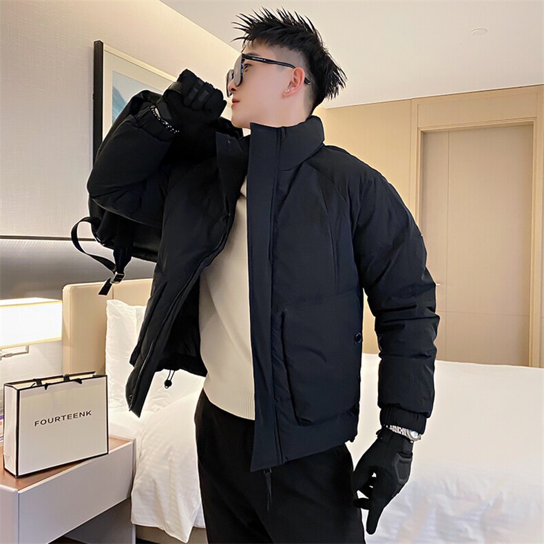 AY86/P138控178冬季社会小伙简约韩系棉袄痞帅设计感棉衣男黑首2,男装棉衣,星座305B-1