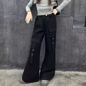 美式复古hiphop重工多口袋嘻哈街头高街喇叭牛仔裤K71526-P50网图图片