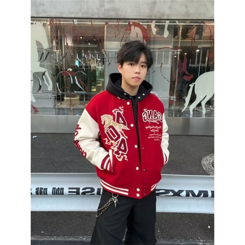 1506/QW20020/P69春秋痞帅外套男ins高街潮牌韩版潮流宽松夹克,男装夹克,星座1506