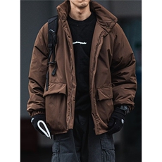 时尚原宿日系简约慵懒牛津防水加厚2200C棉服文艺ins气质潮流新款，男装棉衣，星座506A