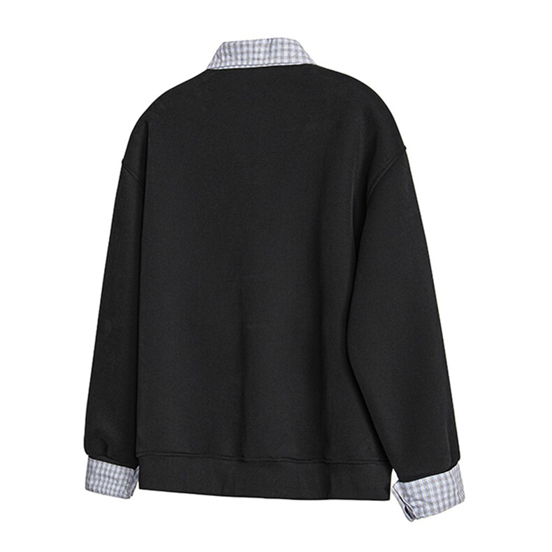 抖音得物高品质二开26春季美式潮牌假两件衬衫男女翻领长袖卫衣,男装衬衫,电商A486