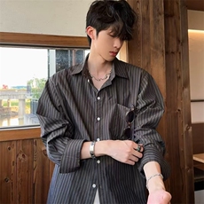 25秋冬新款~格子长袖衬衫男式休闲宽松衬衣外套716A-CS913P50，男装衬衫，星座716A（原星座815-4）