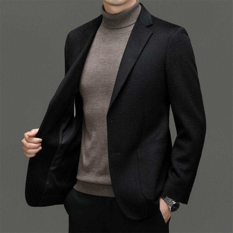 CK6667钱塘2020-2商务休闲百搭冬季厚款中年男士毛呢外套P350,男装毛呢大衣,钱塘207-2