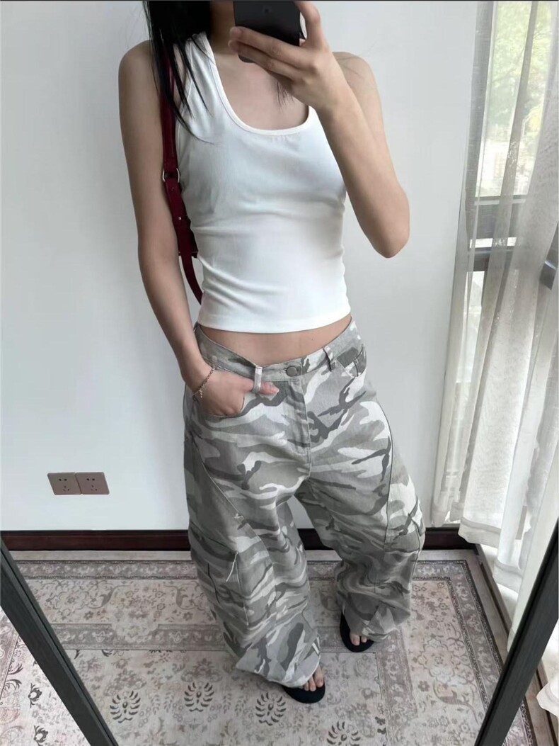 现货网图！美式人手迷彩裤男女多口袋休闲裤-EX51038-特批60,男装休闲裤,电商A061