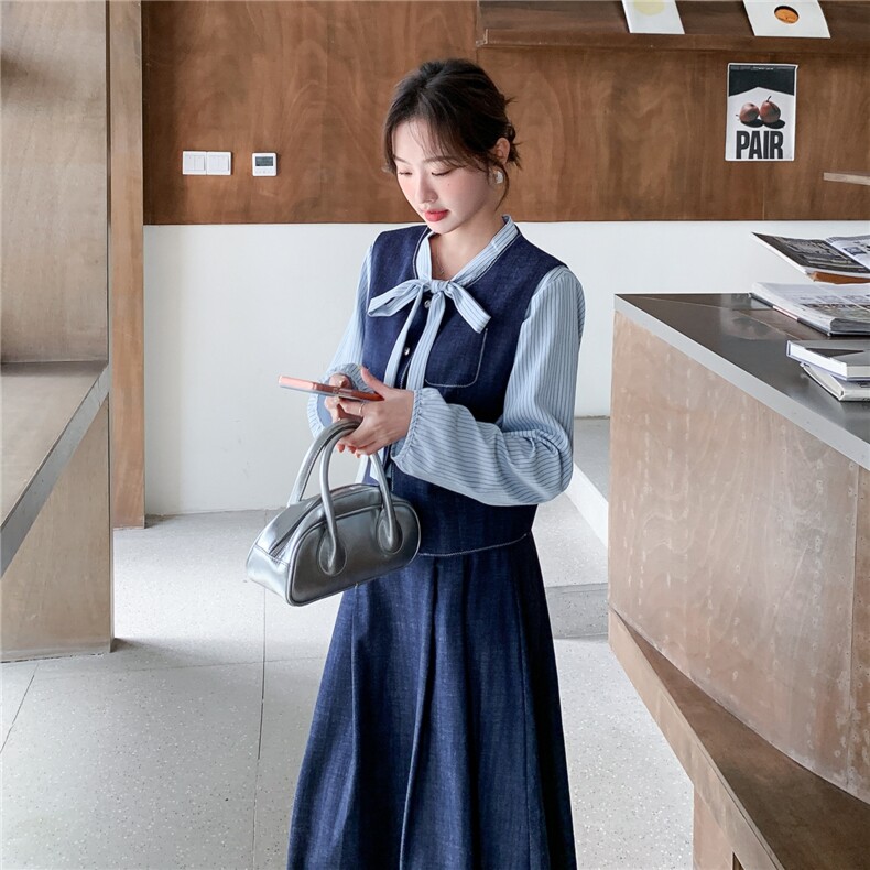【】春季新款牛仔马甲三件套2C057-8203-P185-K298,女装套装/套裙,2C057