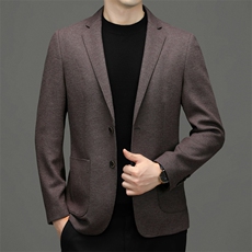 BW63681钱塘2020-2中年男士冬季厚款商务休闲毛呢时尚西服P290，男装西服，钱塘207-2