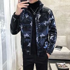312A-001-P1752025冬季新款时尚蝴蝶图案羽绒服外套男80%白鸭绒4，男装羽绒服，星座312A-5