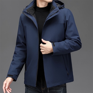 NN2308钱塘2020-3商务百搭简约冬季厚款翻领中年男士棉衣外套P155图片