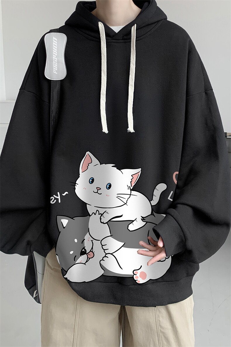 连帽卫衣男大码运动服帽衫外套WY2300-P35加绒款-P40,男装卫衣,电商A040