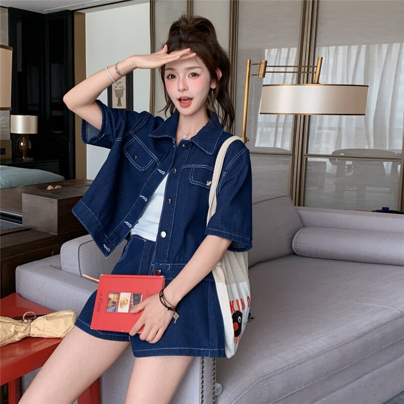 夏季新品现货复古牛仔套装2C212-G82-P135-K188,女装套装/套裙,2C212