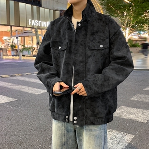 2025秋季新款现货绒感雾花皮衣男立领夹克外套DSA157B-J2559-P95图片