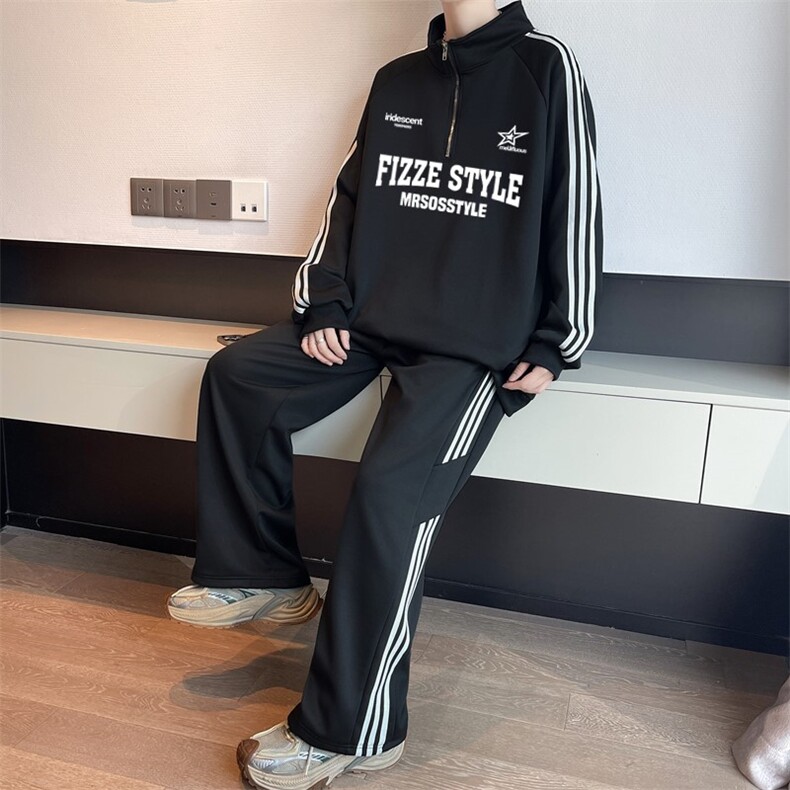 现货加绒2025秋冬季新款男士休闲大码卫衣运动裤套装TZ295加绒，男装休闲套装，星座1816-3（原1210-3）