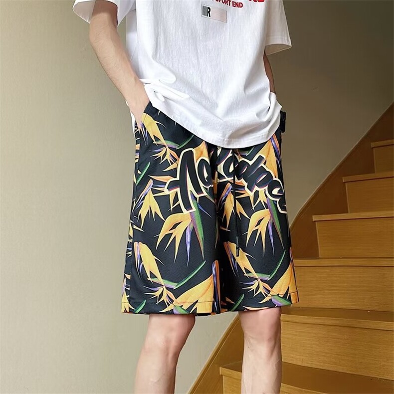 夏威夷速干沙滩裤男士休闲度假五分裤衩子D1086-P26,男装牛仔裤,星座1109-3