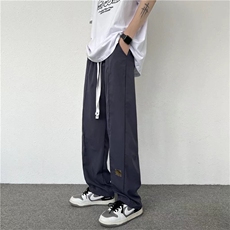 阔腿裤男韩版潮帅气2023夏季新款ins宽松百搭学生休闲裤K2007-P33，男装休闲裤，星座412-3
