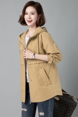 欧货2025年春秋新款韩版时尚宽松小个子风衣女中长款高级感外套潮，女装风衣，依万里