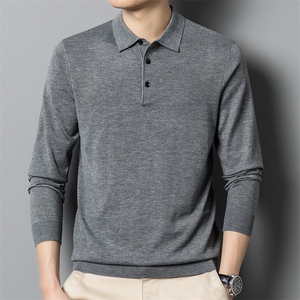 秋冬中年男士羊毛衫polo衫中年保暖针织衫毛衣爸爸打底衫图片