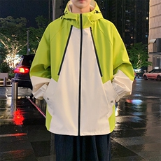 港风上衣拼接多拉链夹克宽松落肩拼色冲锋衣外套JK831P78，男装夹克，星座1204-3