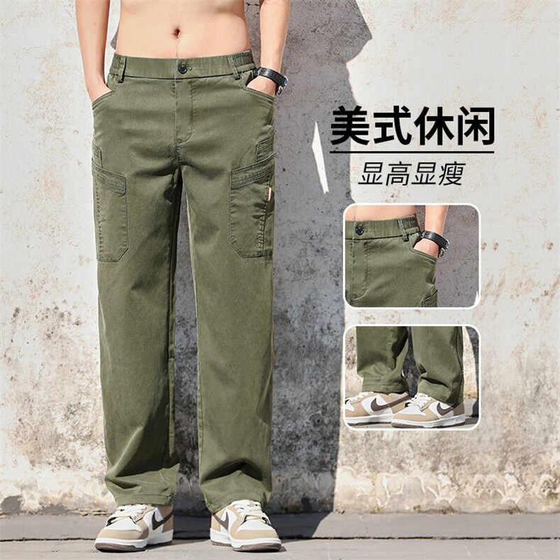 2025春夏季新款青少年多口袋工装裤男女直筒裤休闲长裤y6106现货,男装休闲裤,星座224-1