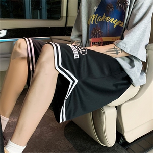 港风大码宽松大码刺绣笑脸篮球裤M-5XL-DK2238-P28图片
