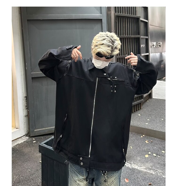 2024潮牌潮美式机能牛仔夹克外套男女宽松休闲秋季W9320/P78,男装夹克,星座506