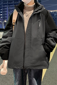 户外三合一拼接冲锋衣宽松百搭防风防水外套夹克男女款1818-P95图片