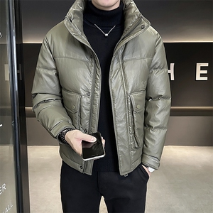 M-4XL B353 8580 P205 黑2025标年连帽冬季男士羽绒服加厚外套图片