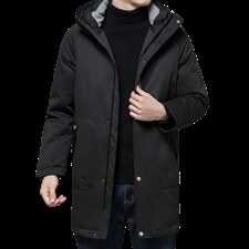 冬季新款中青年男连帽羽绒服中长款冬装外套爸爸装XXA7022-7-P355图片