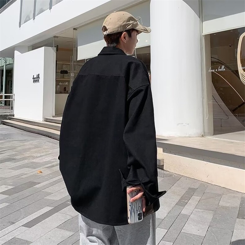 长袖衬衫男港风日系韩版潮流帅气衬衣CW14P35,男装衬衫,星座1116-2