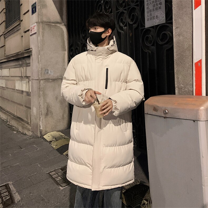 抖音得物港风长款棉服男女款长款连帽棉服加厚保暖D016-P110,男装棉衣,星座717