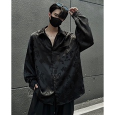 2026春季新中式纹理感提花衬衫男港风高级感外套C2540-特P35控68，男装衬衫，电商A001