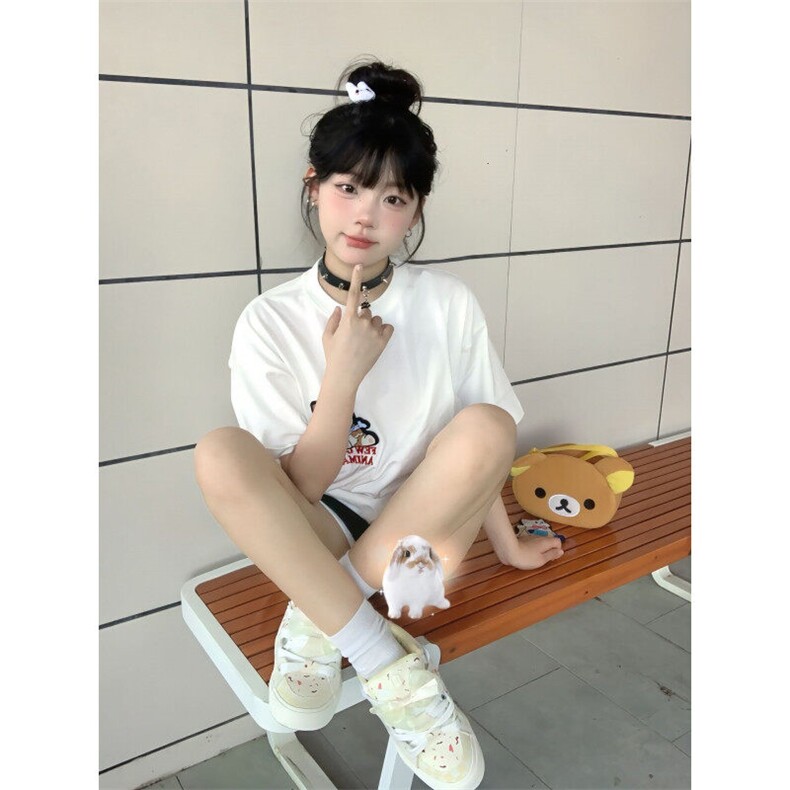 【有货】BK920CC-特P38可爱动物魔术贴牙刷绣短袖T恤男女,男装T恤,星座1007（原301D）